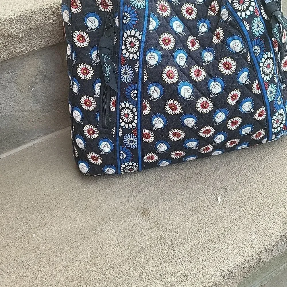 Vera Bradley Black and Blue Owl Hobo Bag